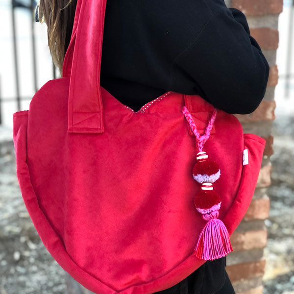 TOTE BAG CORAZON ROJO (costuras invisibles)