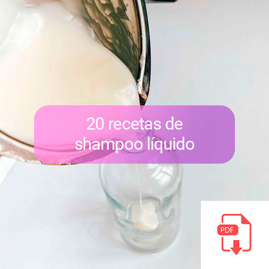 RECETARIO 20 recetas SHAMPOO LÍQUIDO