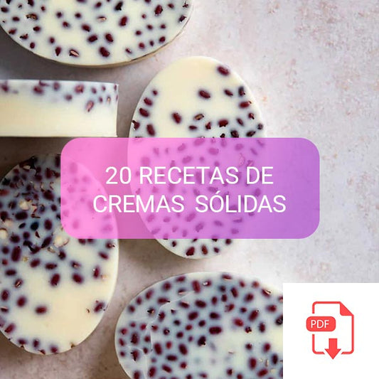 RECETARIO 20 RECETAS CREMAS SÓLIDAS