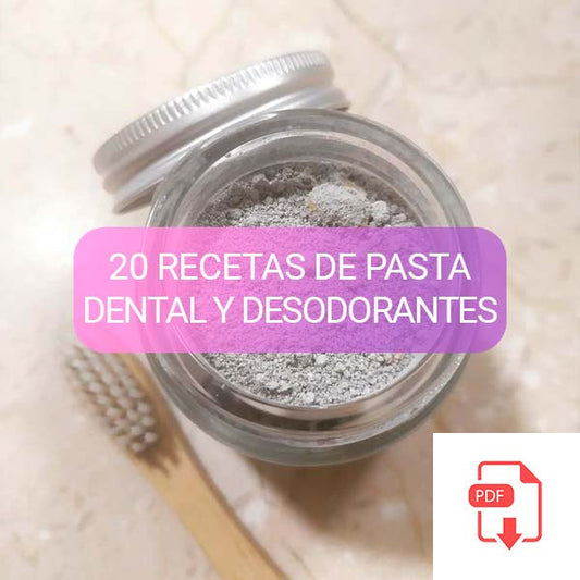 RECETARIO 20  RECETAS (10 DESODORANTES - 10 PASTAS DENTALES)