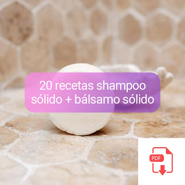 RECETARIO 20 recetas de shampoo sólido + 20 recetas de bálsamos sólidos