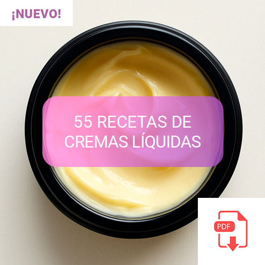 RECETARIO 55 RECETAS CREMAS LÍQUIDAS (MANOS, CUERPO, ROSTRO)
