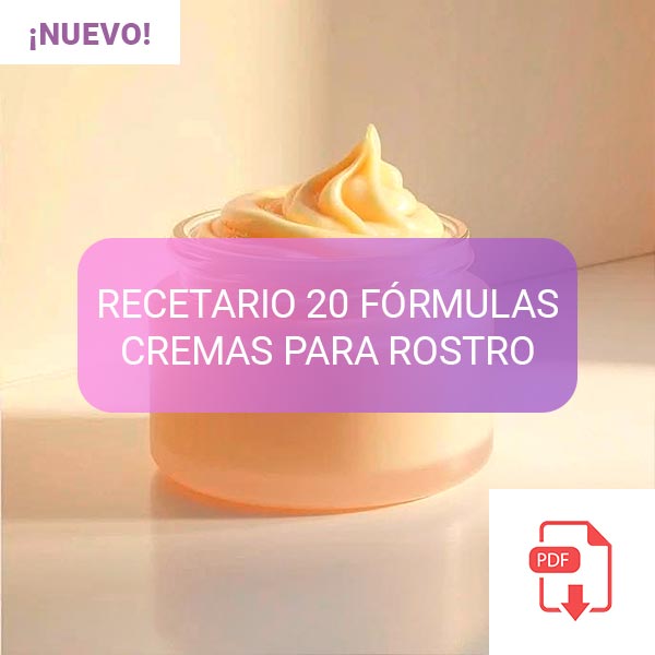 RECETARIO 20 RECETAS CREMAS LÍQUIDAS PARA ROSTRO