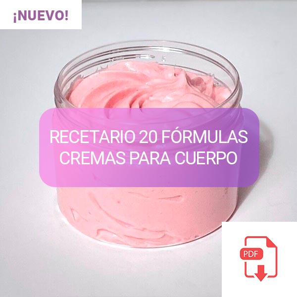 RECETARIO 20 RECETAS CREMAS LÍQUIDAS PARA CUERPO