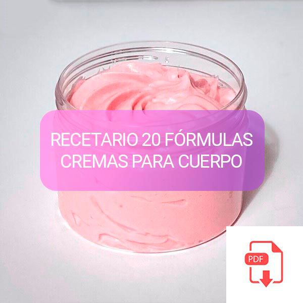 RECETARIO 20 RECETAS CREMAS LÍQUIDAS PARA CUERPO