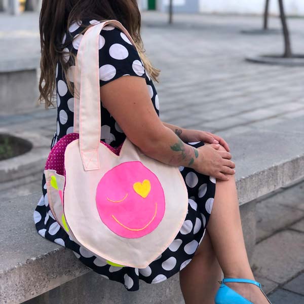 TOTE BAG corazón carita feliz EDICIÓN LIMITADA