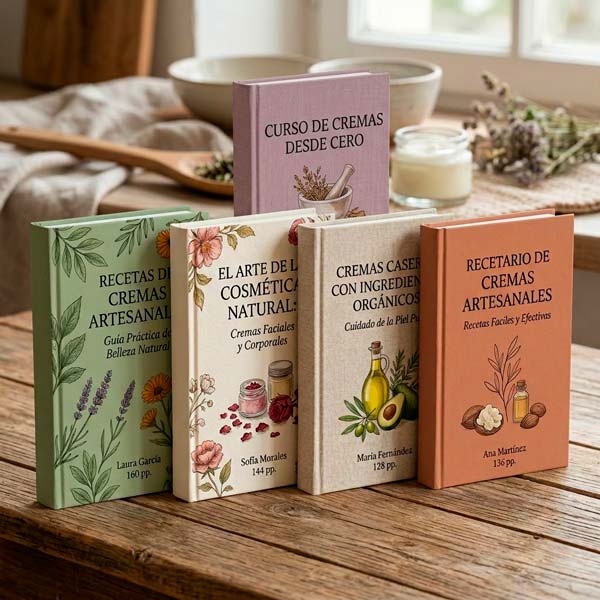 PACK TOTAL CURSO ELABORACIÓN EMULSIONES DESDE CERO + 4 RECETARIOS (CREMAS DE ROSTRO, CONTORNO DE OJOS, CUERPO, MANOS Y PIES)