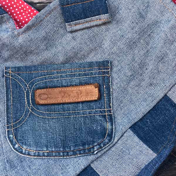 TOTE CORAZON CUADRITOS (UPCYCLING)