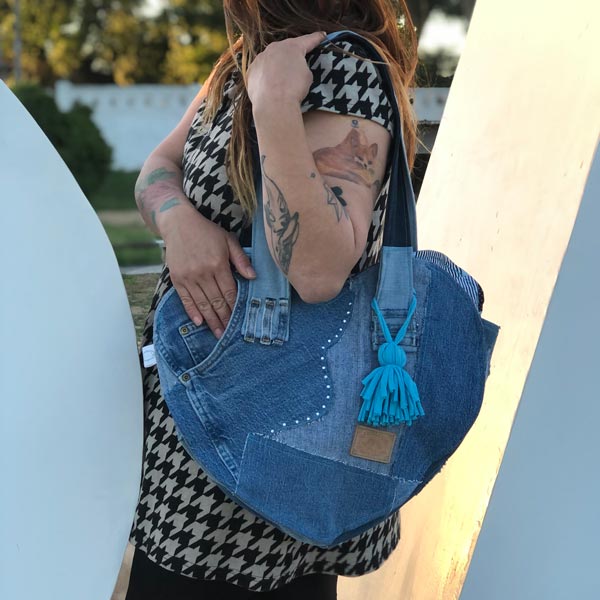 TOTE CORAZON MINI RETAZOS (UPCYCLING)