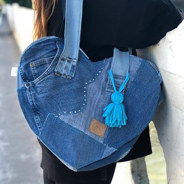TOTE CORAZON MINI RETAZOS (UPCYCLING)