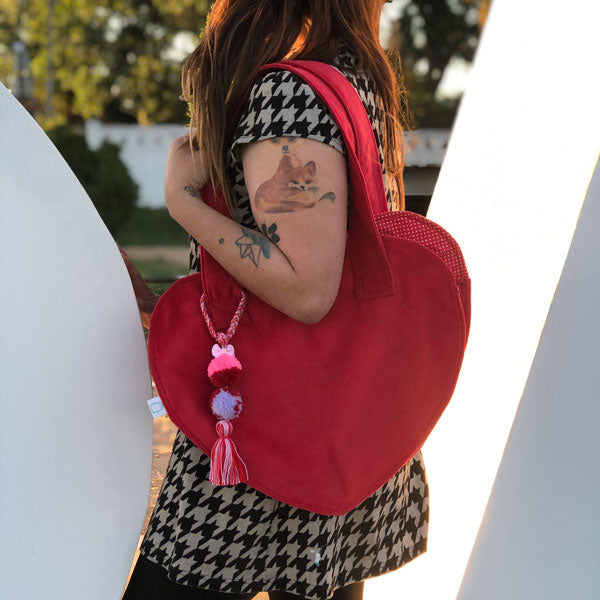 TOTE BAG CORAZON ROJO
