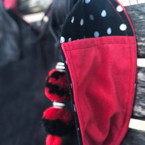 TOTE BAG CORAZON ROJO-NEGRO